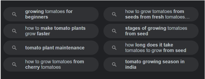 Analyse Related Searches