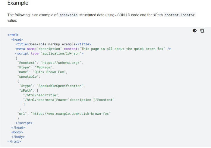 Structured Data Markup