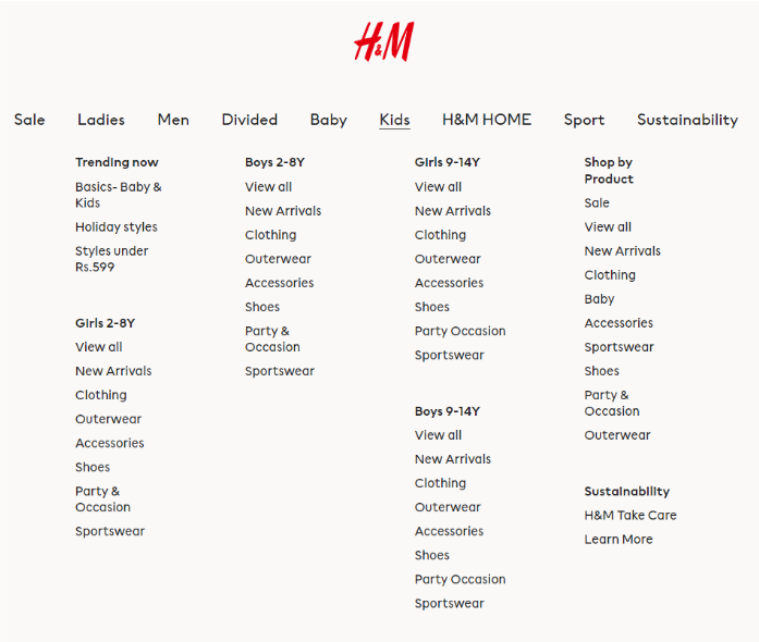 Intuitive Menu Design
